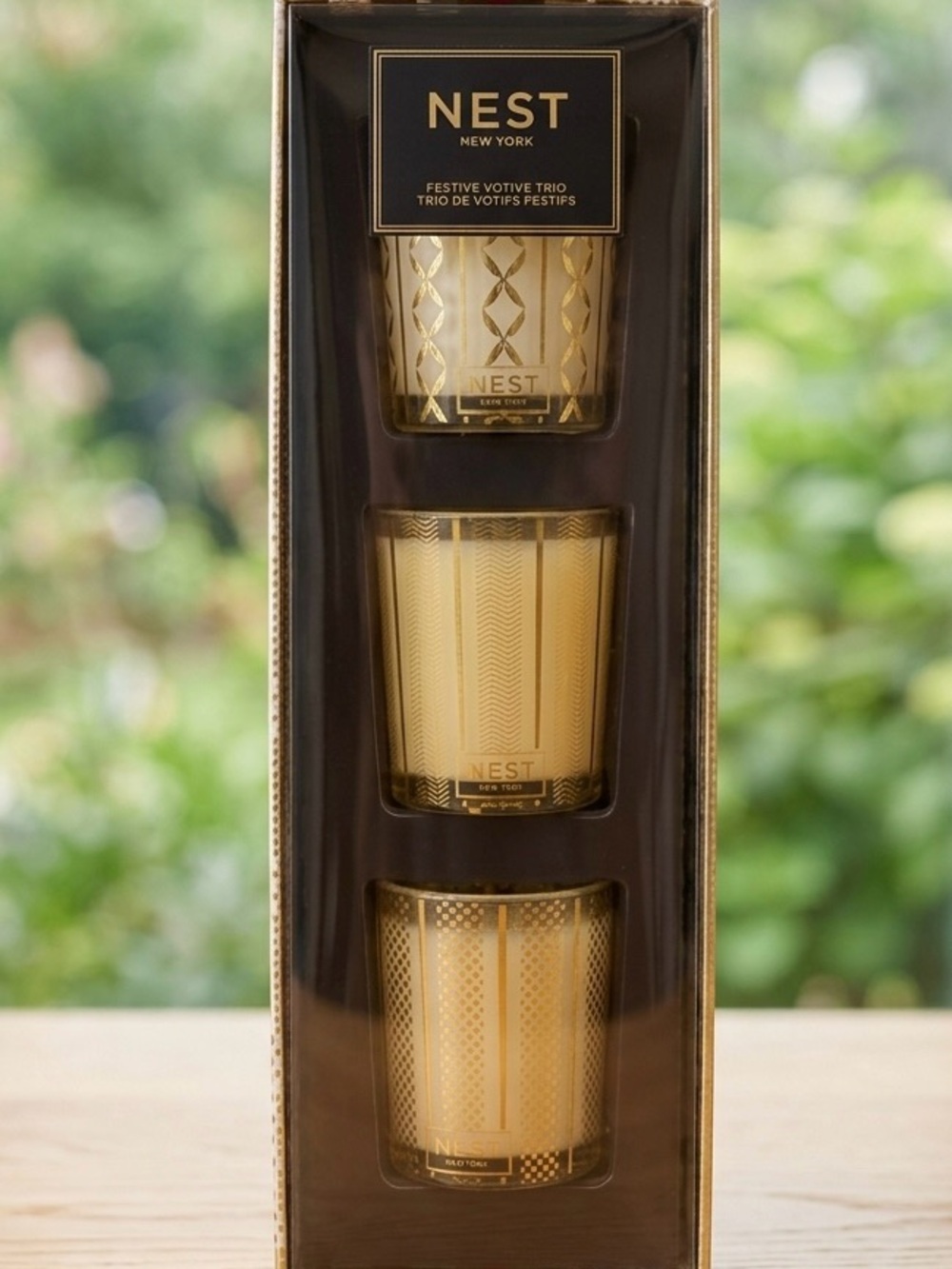 NEST Fragrances Gold Festive Votive Trio